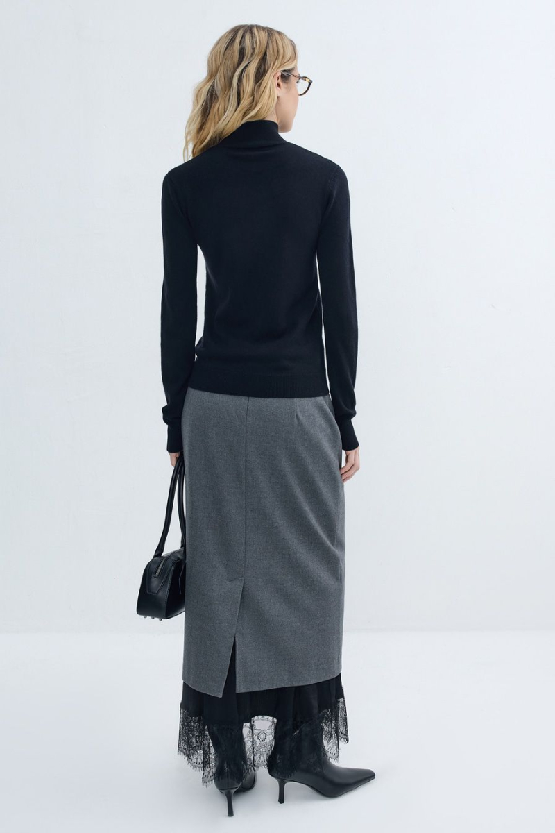 Водолазка с добавлением шерсти и кашемира TOPTOP, цвет: Черный, TTS.052.15462.900 купить онлайн