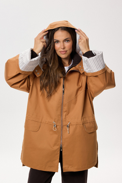 Парка с капюшоном ABDA, цвет: карамель, 832513403640 купить онлайн