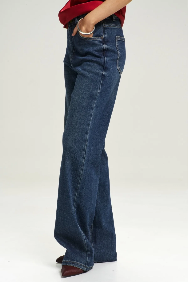 Джинсы Stright с потертостями Dark Blue Erist store, цвет: темно-синий, НФ-00001675 купить онлайн