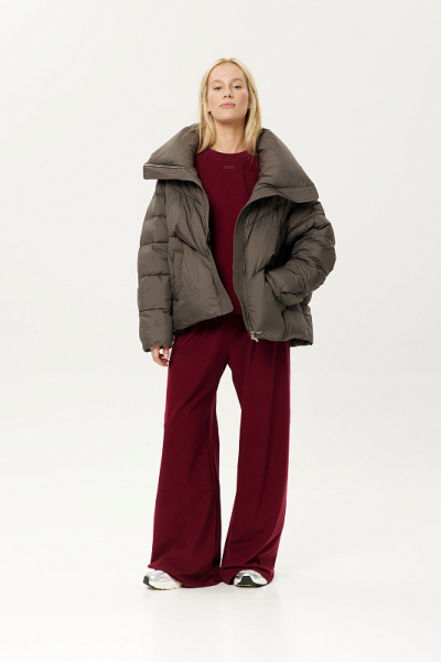 Брюки из бархатистого хлопка ABDA, цвет: бургунди, 332501304050 купить онлайн