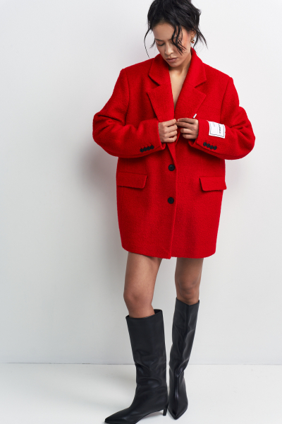 Пальто-жакет Волнующий красный Erist store, цвет: красный, НФ-00003238 купить онлайн