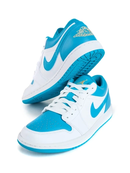 Кроссовки мужские Jordan 1 Low "Aquatone" NKDADDYS SNEAKERS, цвет: голубой 553558-174 купить онлайн