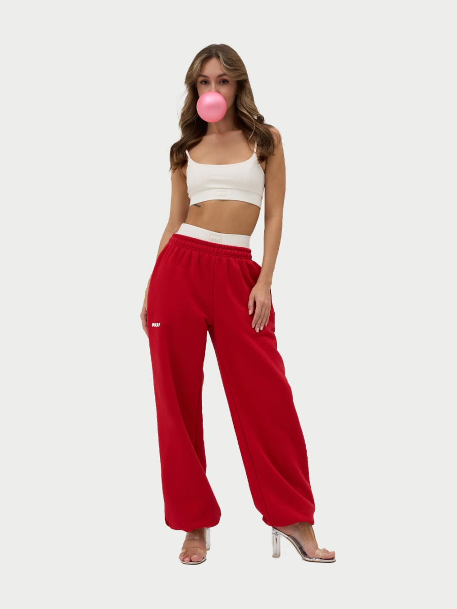 Брюки с застёжкой утепленные ONSI, цвет: RED,  купить онлайн