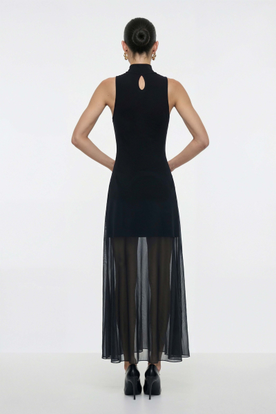 Платье с воротом из сетки REFERT, цвет: Черный, 08-4094/1-2511 купить онлайн