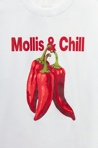 Футболка с принтом "Mollis and Chill"