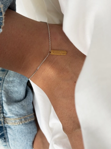 Серебряный браслет на цепочке на ногу «Легкость» SBLESKOM, цвет: серебро, 12094 купить онлайн