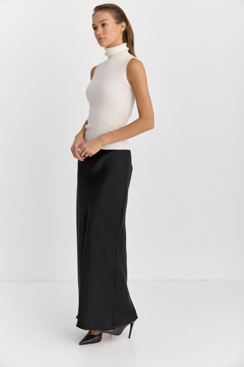 Юбка макси из двойной ткани