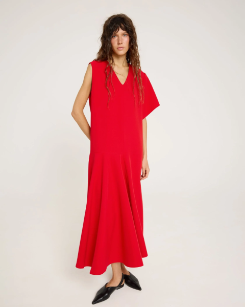 Платье асимметричное RED