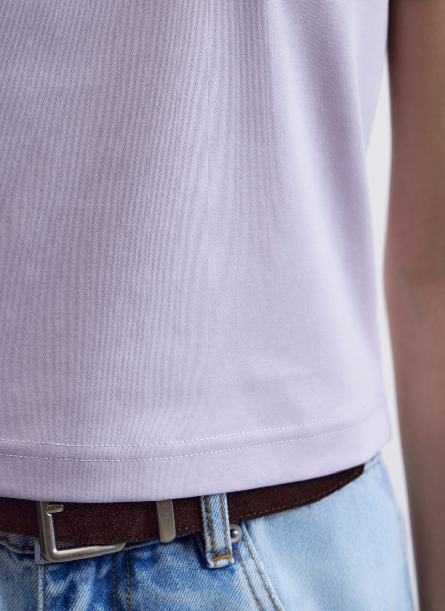 Футболка мини с принтом ALL WE NEED, цвет: лавандовый, 2604W2112-22 купить онлайн