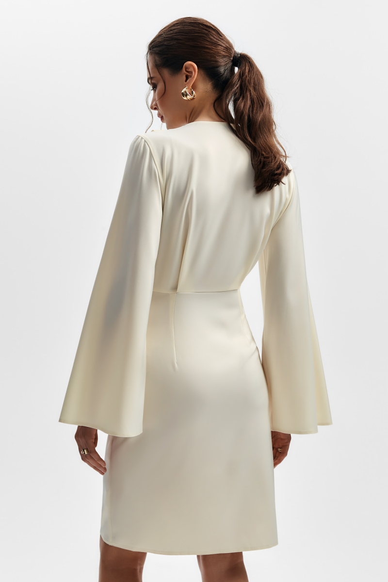 Платье с V-образным вырезом Mollis, цвет: молочный, 14-09-2939/1 купить онлайн