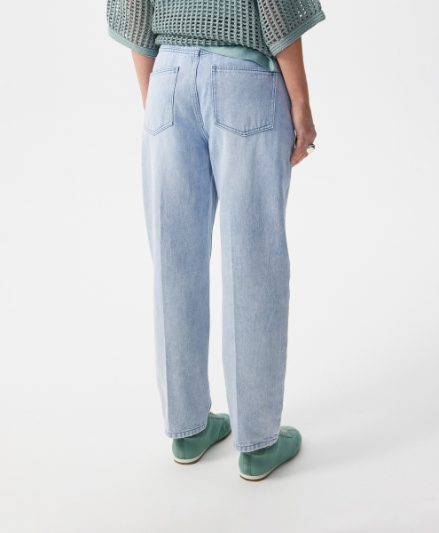 Джинсы-багги средней посадки GLVR, цвет: голубой, 126G26GAC6330 купить онлайн