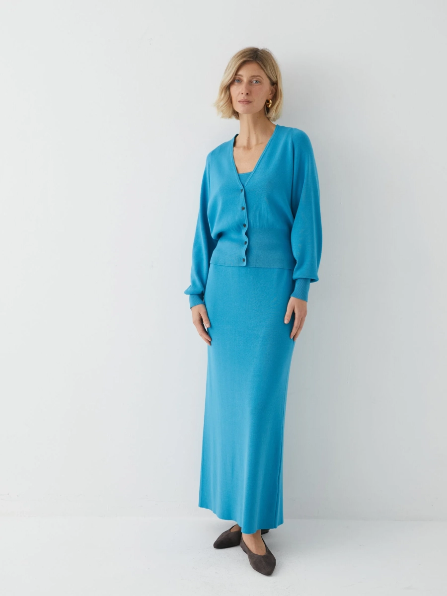 Кардиган с рукавом «летучая мышь» Marou, цвет: голубой, Mar_26021404 купить онлайн