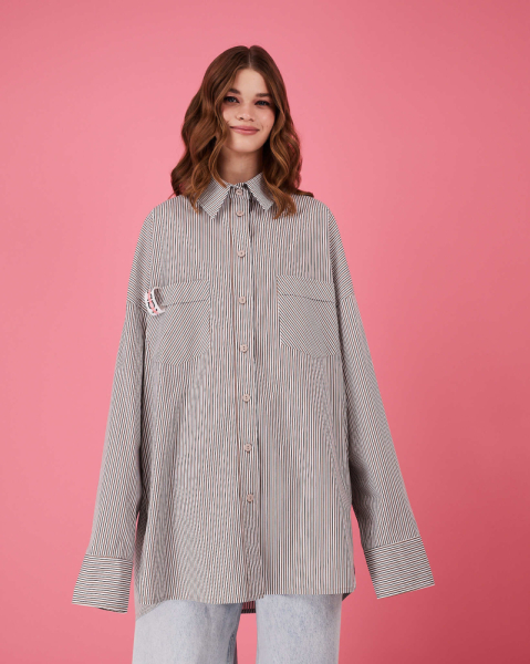 Рубашка макси овер #35