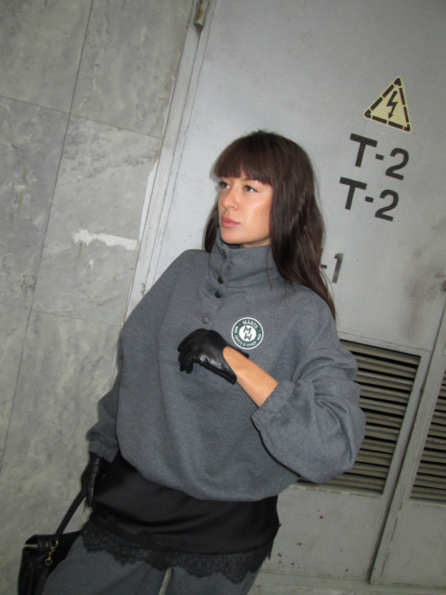 Свитшот PACE marte, цвет: темный меланж,  купить онлайн