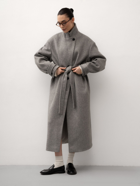 Пальто с поясом TRES, цвет: серый, НФ-00002719 купить онлайн