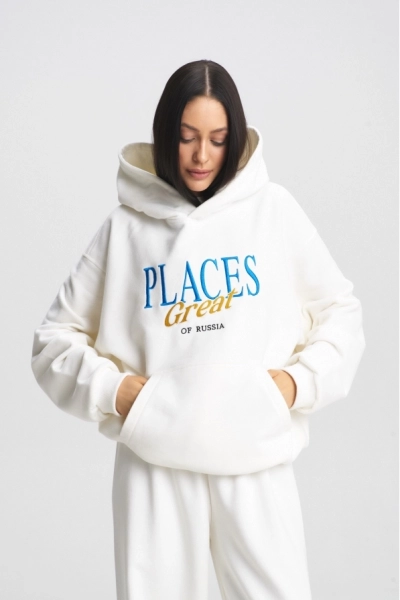 Худи GREAT PLACES Erist store, цвет: молочный, НФ-00001840 купить онлайн