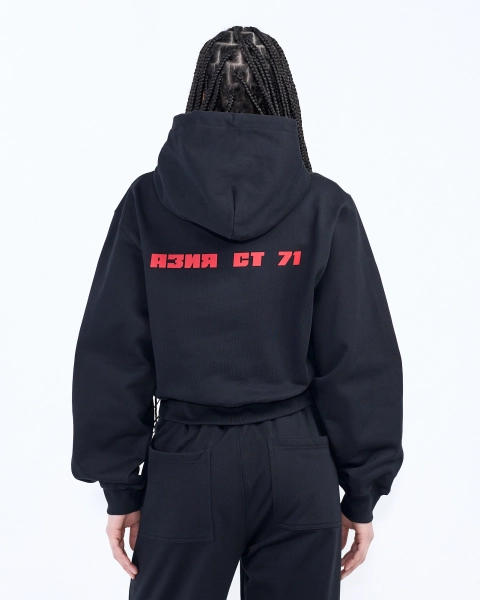 Худи укороченное Дисциплина ASIA ST 71, цвет: Черный, Ast71.hood-discipline-crop-bl купить онлайн