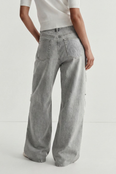 Джинсы из смесового хлопка TOPTOP, цвет: серый с принтом, TT.036.16843.801 купить онлайн