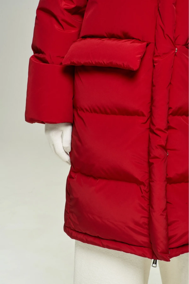 Пуховик удлиненный Lovely Red Erist store, цвет: красный, НФ-00002827 купить онлайн