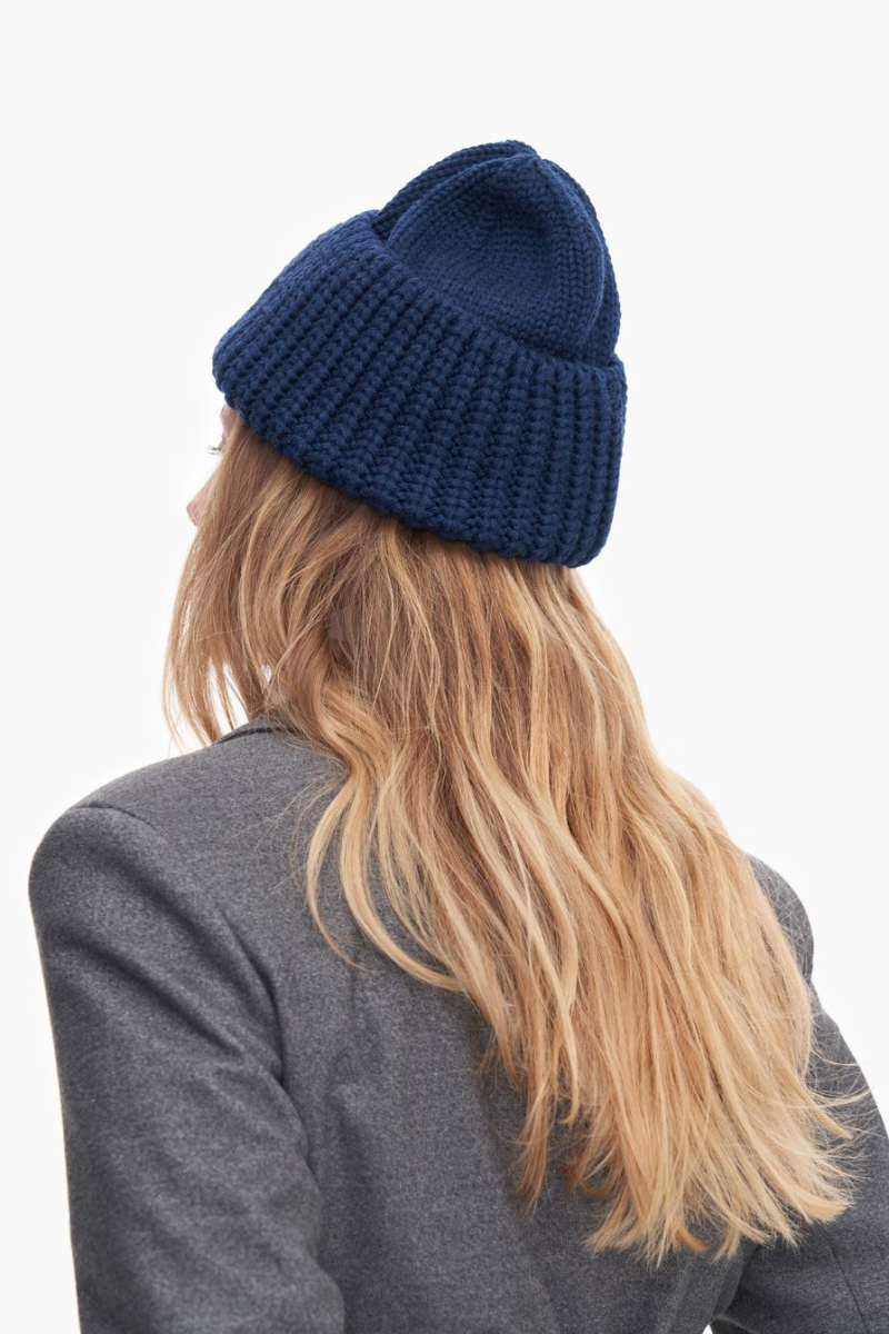 Шапка из смесовой шерсти мериноса TOPTOP, цвет: синий TT.601.15344.620 купить онлайн