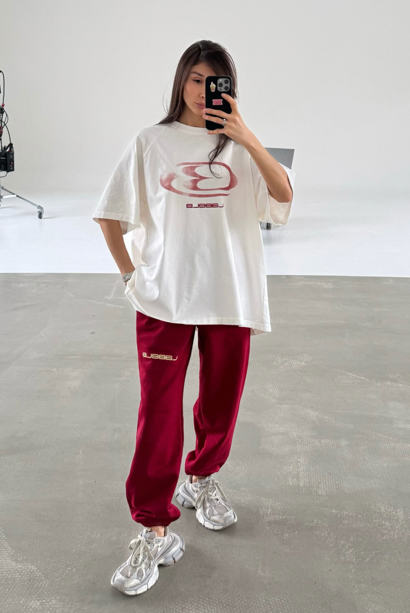 Футболка OVER FIT DR logo WHITE Label .B, цвет: белый,  купить онлайн