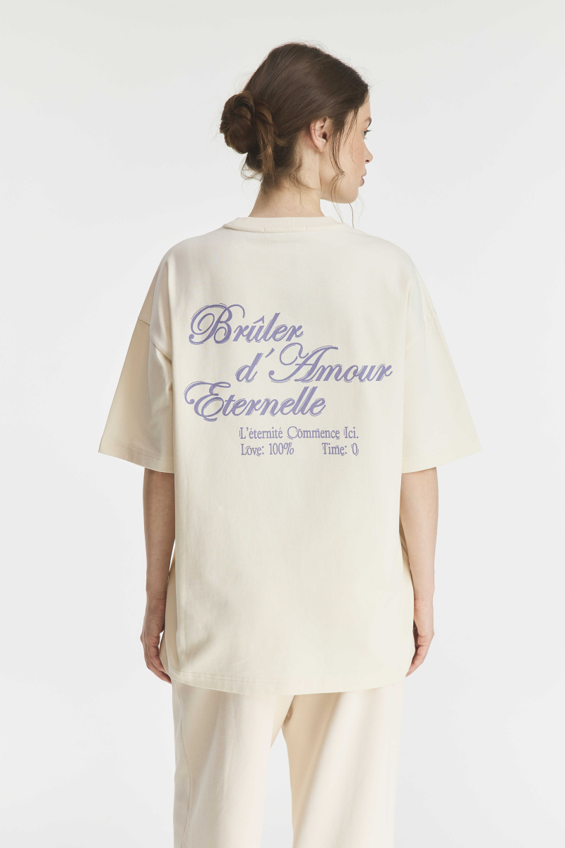 Футболка T-Shirt "Cent pour cent" Brûler d'Amour, цвет: Milk, BR202506DE01MIL00 купить онлайн