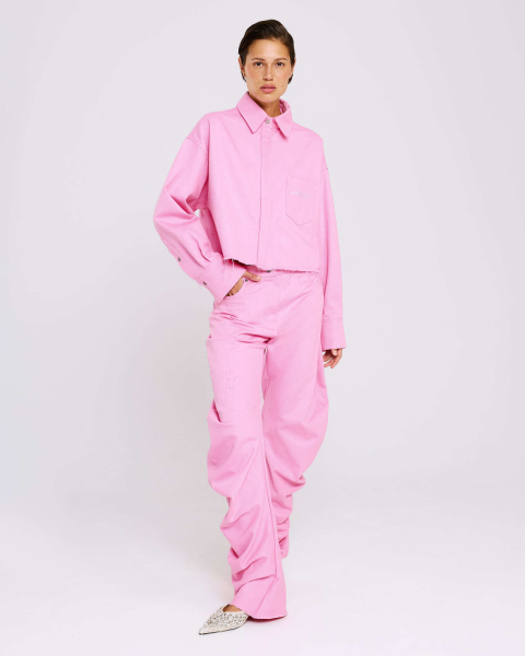 Джинсы О-силуэта Anmuse, цвет: розовый, TR26SP310-LRS купить онлайн