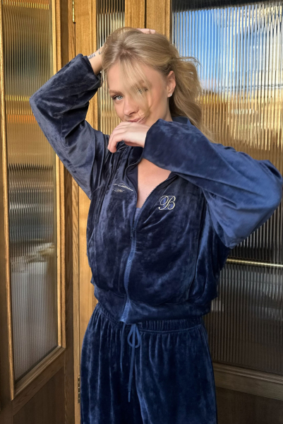 Свитшот из велюра BLUE Label .B, цвет: blue, Tp.02.3.3021.1025BL купить онлайн