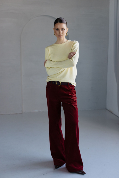 Брюки из вельвета прямые VLVT, цвет: терракотовый, 00-00005358 купить онлайн