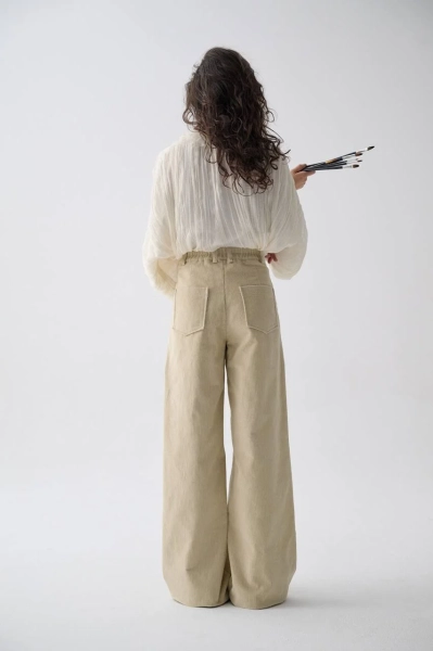 Брюки палаццо UNKE, цвет: Светло-бежевый, 2601TR007C_BE купить онлайн