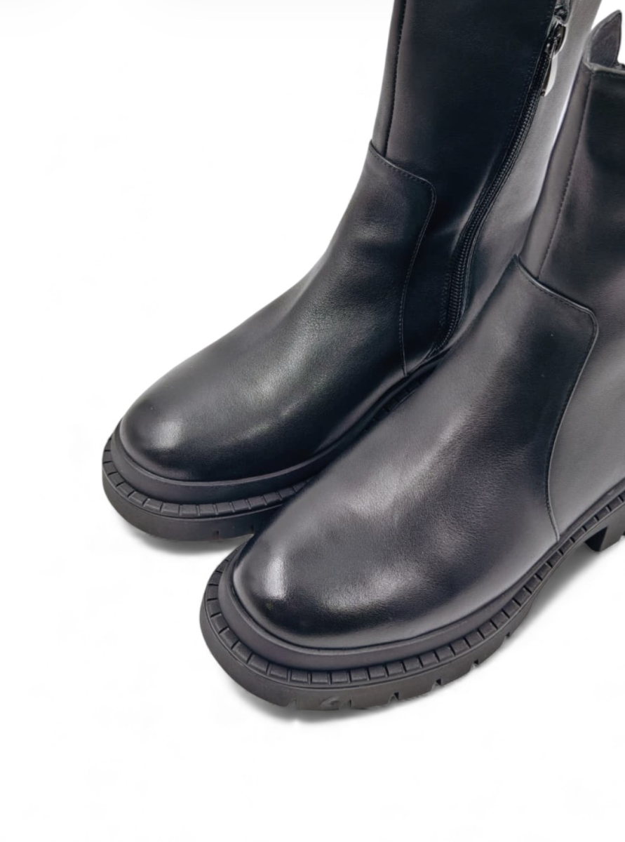 Ботинки зимние из натуральной кожи GRANDERA, цвет: Черный 7402-2 (629) купить онлайн