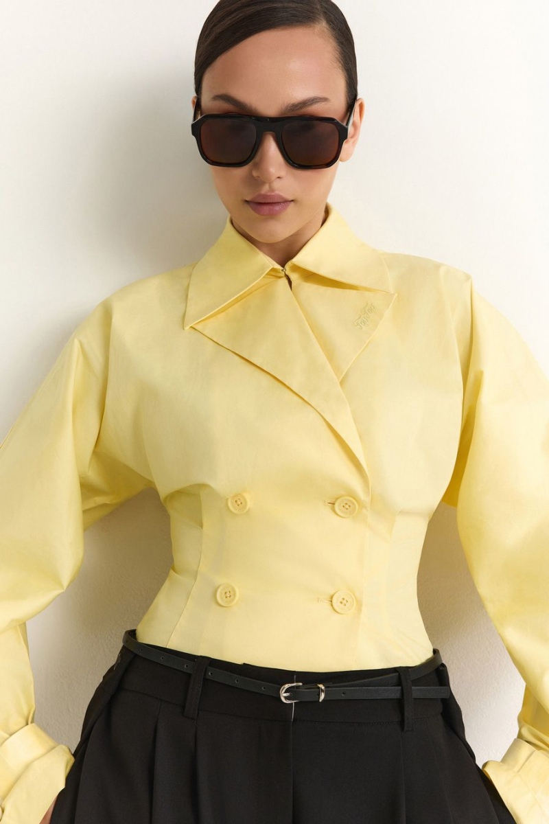 Рубашка из 100% хлопка TOPTOP, цвет: Желтый, TT.021.19146.200 купить онлайн