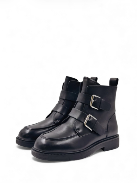 Ботинки зимние из натуральной кожи GRANDERA, цвет: Черный  купить онлайн
