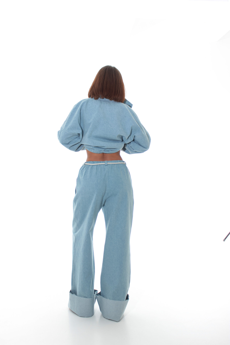 Бомбер из денима GARCHIT, цвет: голубой,  купить онлайн