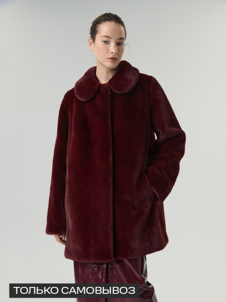 Экошуба с отложным воротником