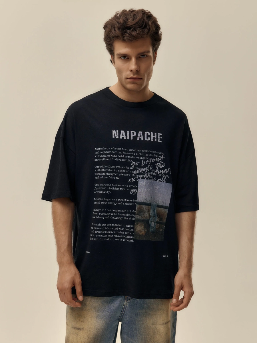 Футболка Винтаж The Script NAIPACHE, цвет: Черный, 2511064900 купить онлайн