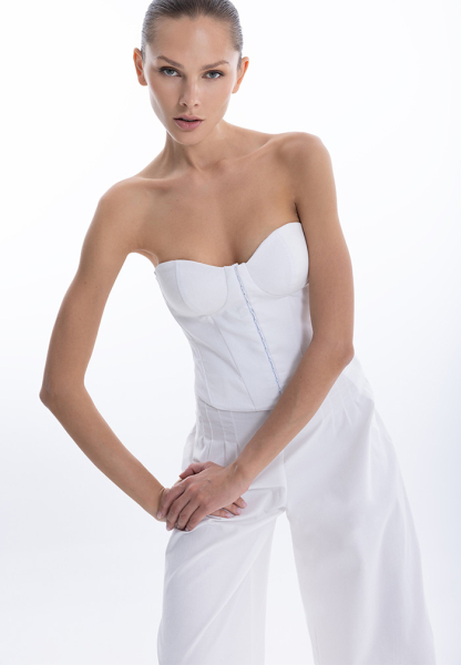 Корсет из вельвета Ammonit, цвет: белый, AM.CR02.7003.910 купить онлайн