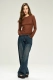 Лонгслив Basic с необработанным краем Brown Erist store, цвет: коричневый, НФ-00002819 купить онлайн