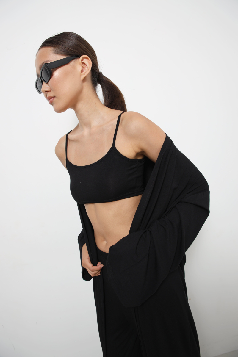 Костюм с кардиганом из вискозы тройка Ricoco, цвет: Черный, 4006/1 купить онлайн