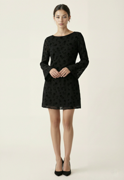 Платье мини с открытой спиной