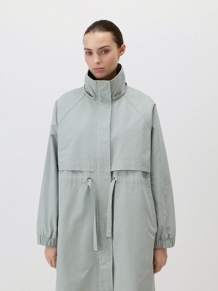 Плащ на кулиске с капюшоном Conso, цвет: ментоловый, SL 260119 - ментоловый купить онлайн