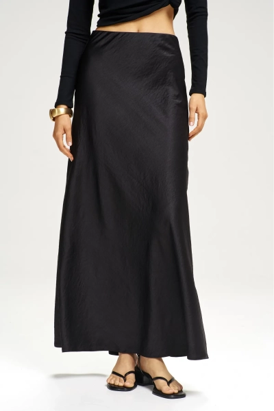 Юбка-годе атласная Black Erist store, цвет: Черный, НФ-00003081 купить онлайн