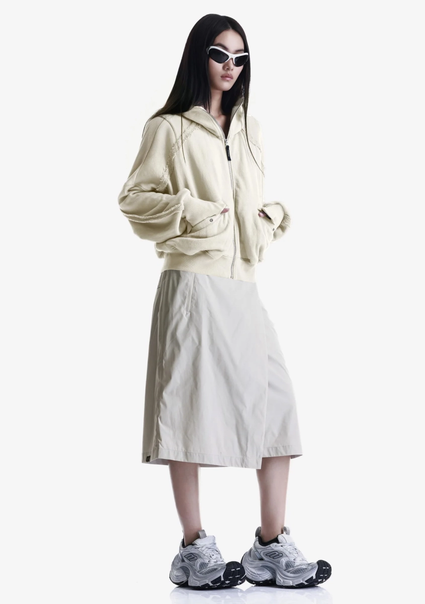 Худи на молнии KRAKATAU, цвет: пепельно-белый, Fw125-43 купить онлайн