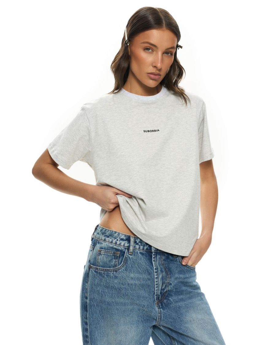 Футболка BASE Suborbia, цвет: grey melange, 006408 купить онлайн