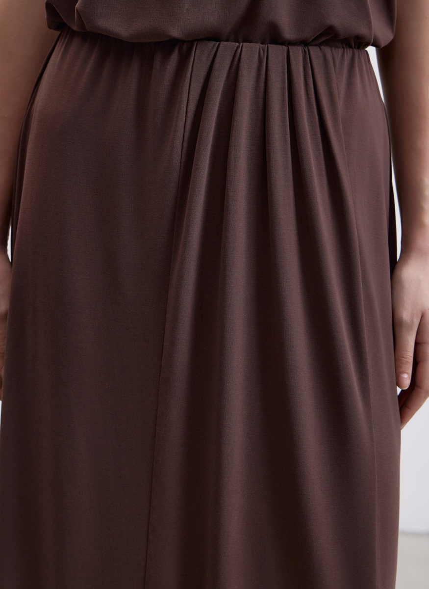 Юбка из трикотажа ALL WE NEED, цвет: коричневый, 2604W2716-19 купить онлайн