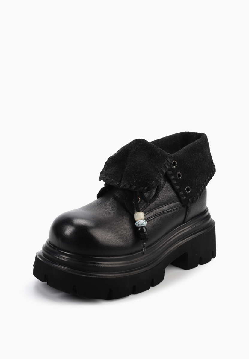 Ботинки на тракторной подошве SBALO, цвет: Черный SFM104 купить онлайн