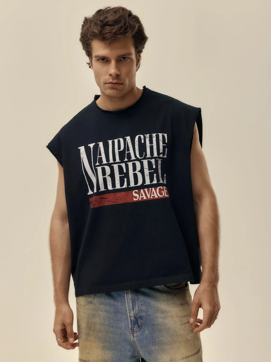 Безрукавка Гранж Rust & Rebel NAIPACHE, цвет: Черный, 2511076900 купить онлайн