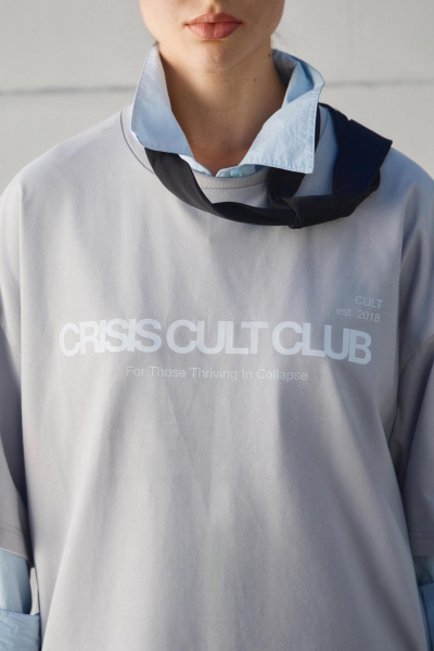Футболка Crisis CULT, цвет: Светло-серый,  купить онлайн