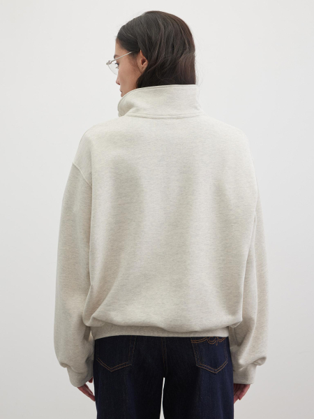 Толстовка футер с вышивкой Chaika, цвет: серый-меланж, SS26HO03-115 купить онлайн