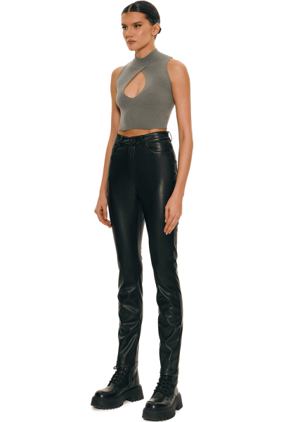 Вязаный топ с фигурным вырезом SODAMODA, цвет: оливковый, 11648 купить онлайн